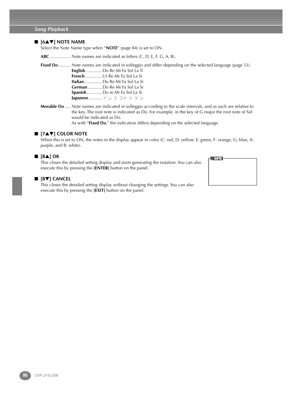 Yamaha CVP-208  EN User Manual | Page 86 / 180