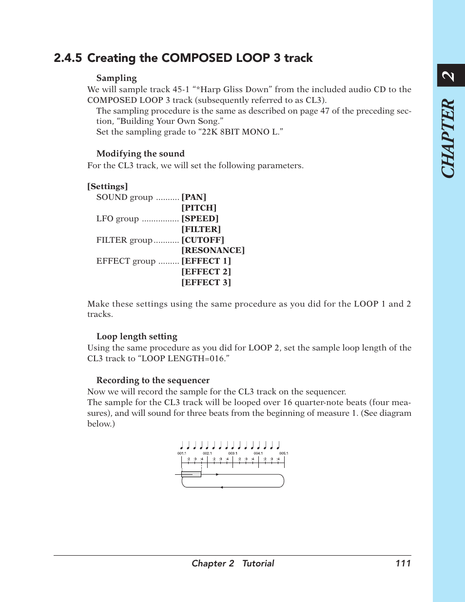 Chapter 2, 5 creating the composed loop 3 track | Yamaha SU700 User Manual | Page 111 / 354