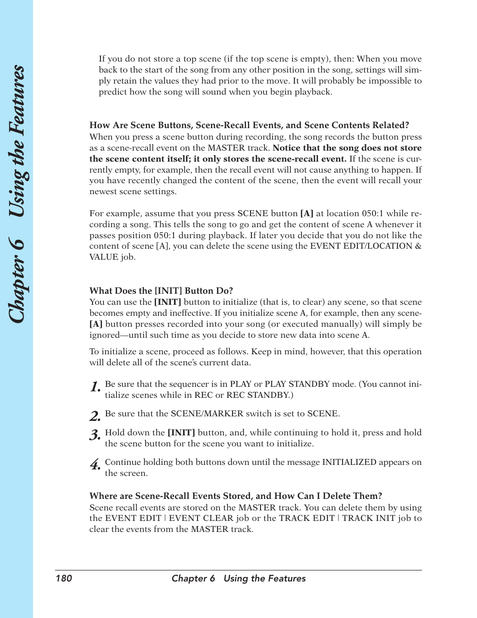 Chapter 6 u sing the f eatur es | Yamaha SU700 User Manual | Page 180 / 354