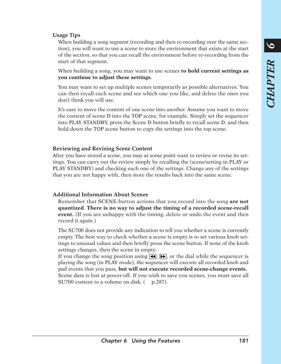 Chapter 6 | Yamaha SU700 User Manual | Page 181 / 354