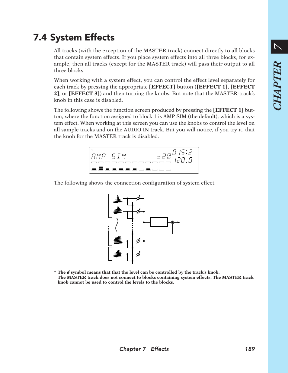 4 system effects, System effects, Chapter 7 | Yamaha SU700 User Manual | Page 189 / 354