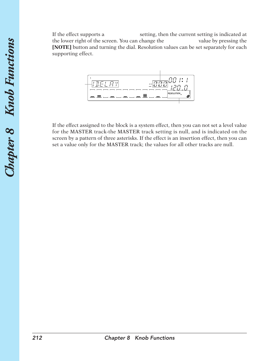 Chapter 8 k nob f unctions | Yamaha SU700 User Manual | Page 212 / 354