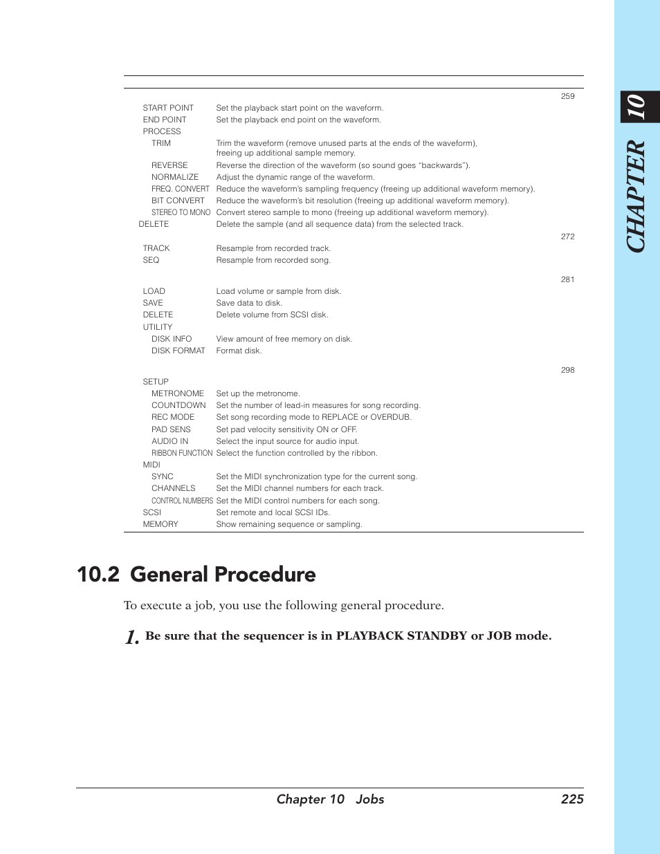 2 general procedure, Chapter 10 | Yamaha SU700 User Manual | Page 225 / 354