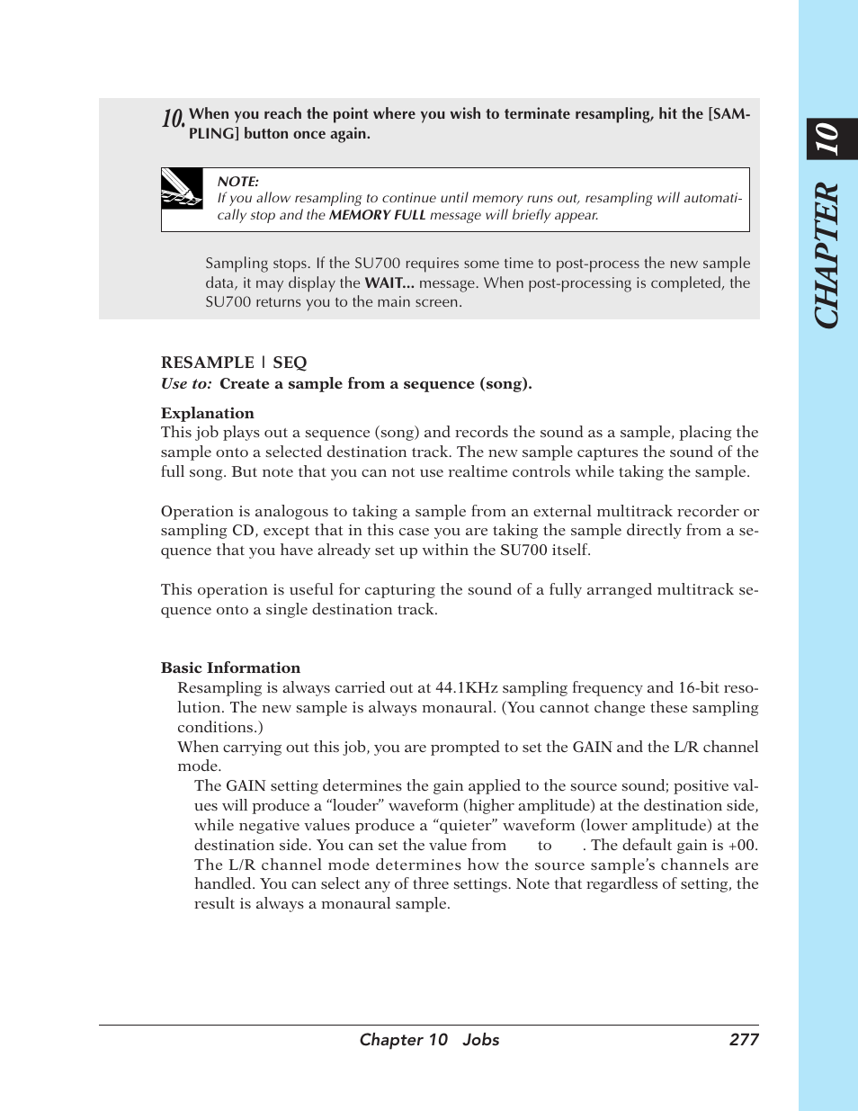 Chapter 10 | Yamaha SU700 User Manual | Page 277 / 354