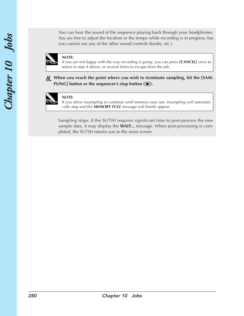Chapter 10 j obs | Yamaha SU700 User Manual | Page 280 / 354