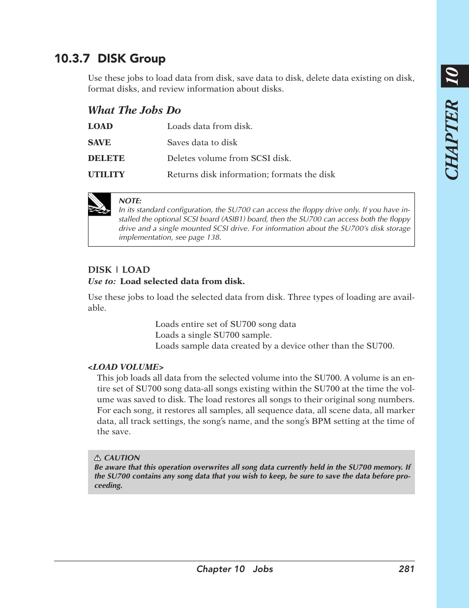 Chapter 10, 7 disk group | Yamaha SU700 User Manual | Page 281 / 354