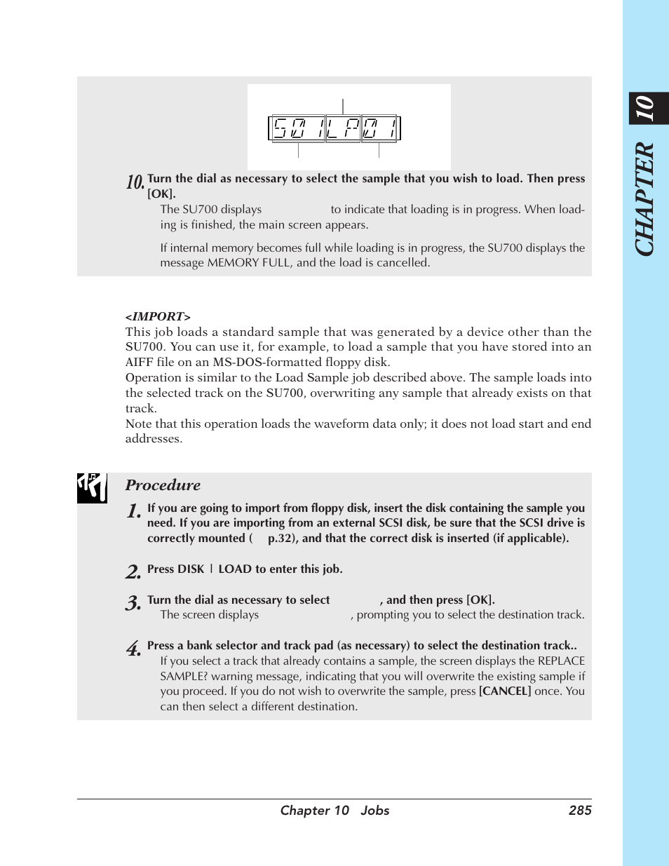 Chapter 10 | Yamaha SU700 User Manual | Page 285 / 354