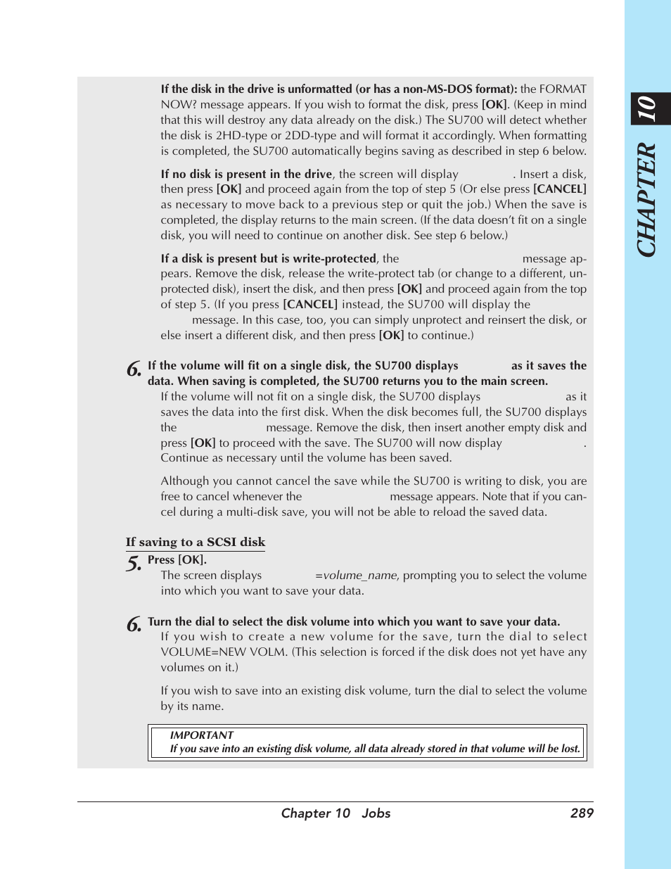 Chapter 10 | Yamaha SU700 User Manual | Page 289 / 354