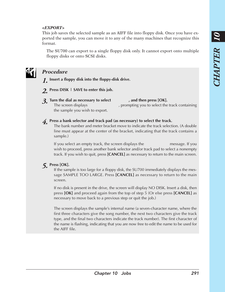 Chapter 10 | Yamaha SU700 User Manual | Page 291 / 354