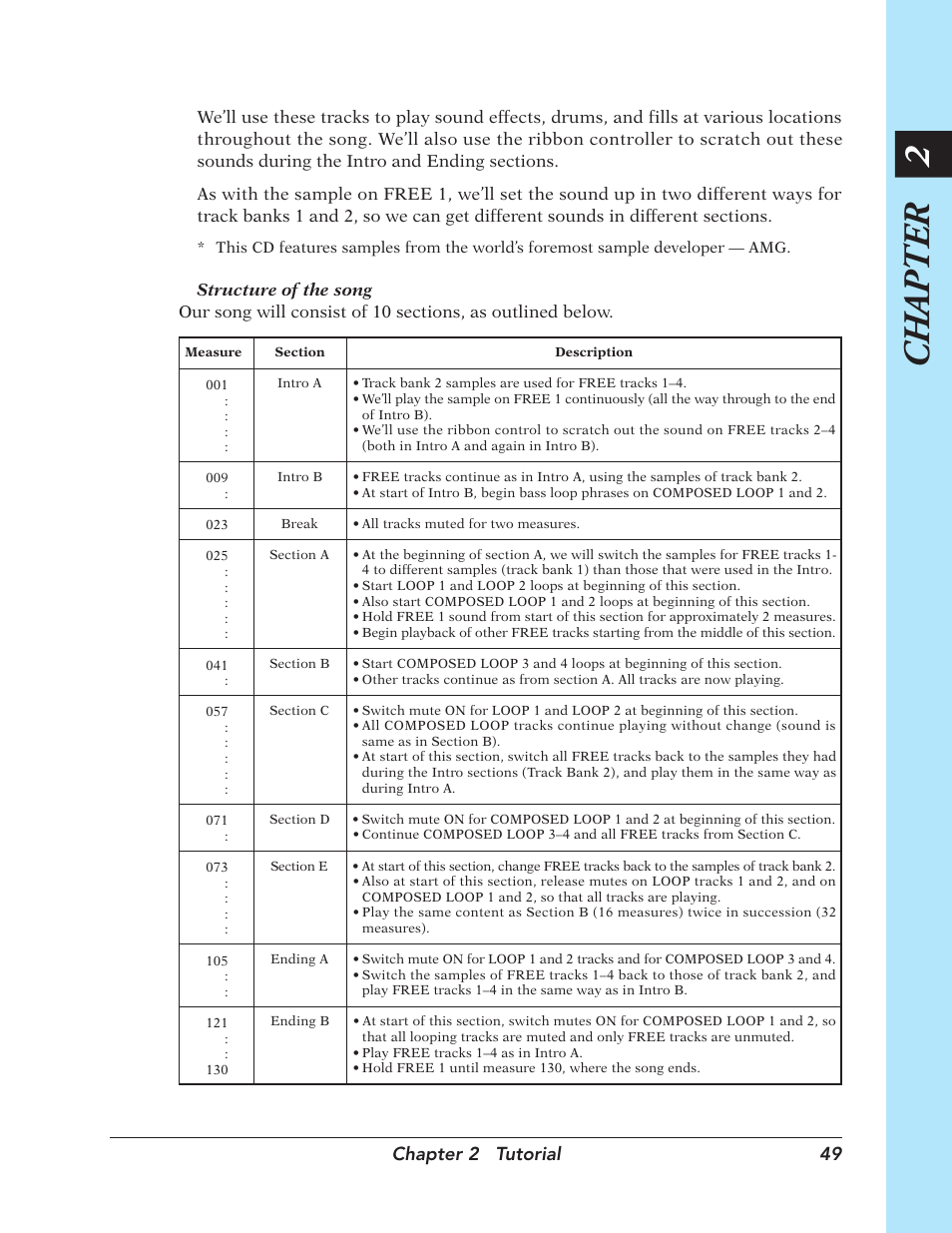 Chapter 2, Chapter 2 tutorial 49 | Yamaha SU700 User Manual | Page 49 / 354