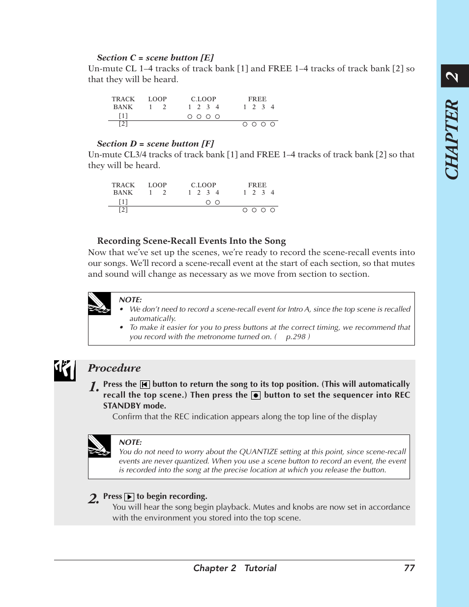 Chapter 2, Procedure | Yamaha SU700 User Manual | Page 77 / 354