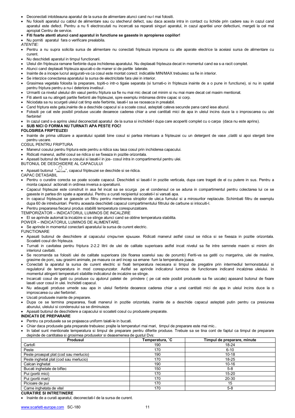 Scarlett SC-180 User Manual | Page 11 / 24