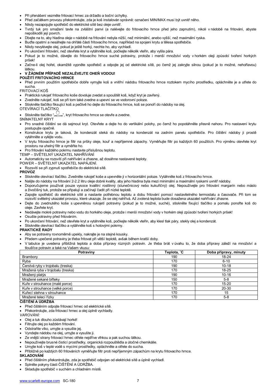 Scarlett SC-180 User Manual | Page 7 / 24