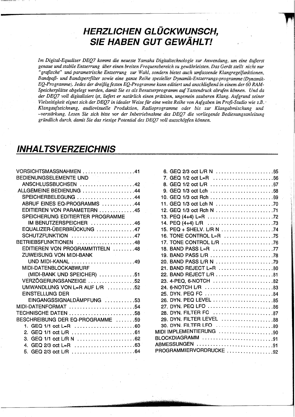 Yamaha DEQ7 User Manual | Page 42 / 98