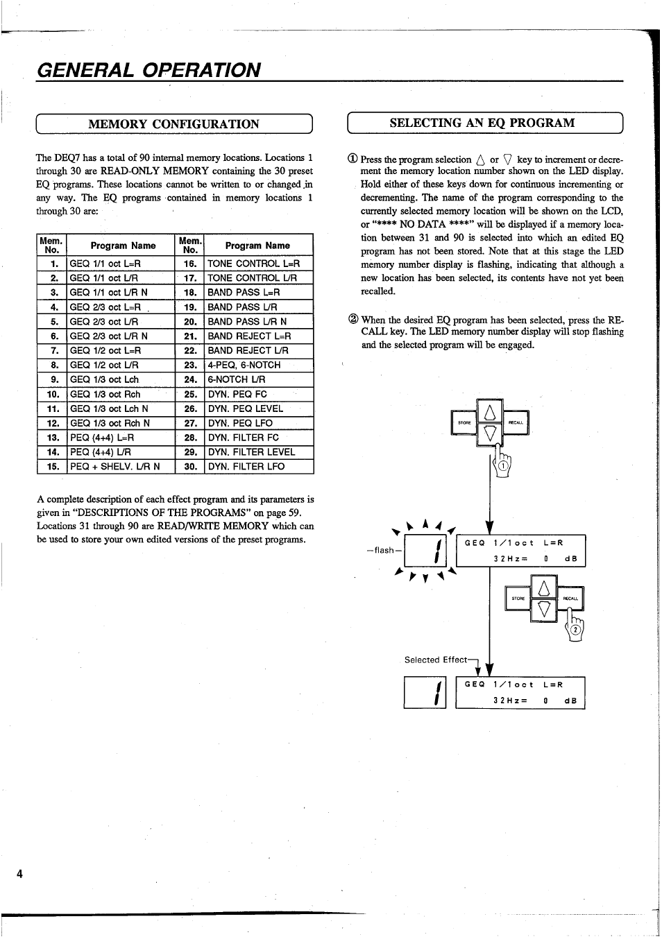 General operation | Yamaha DEQ7 User Manual | Page 6 / 98