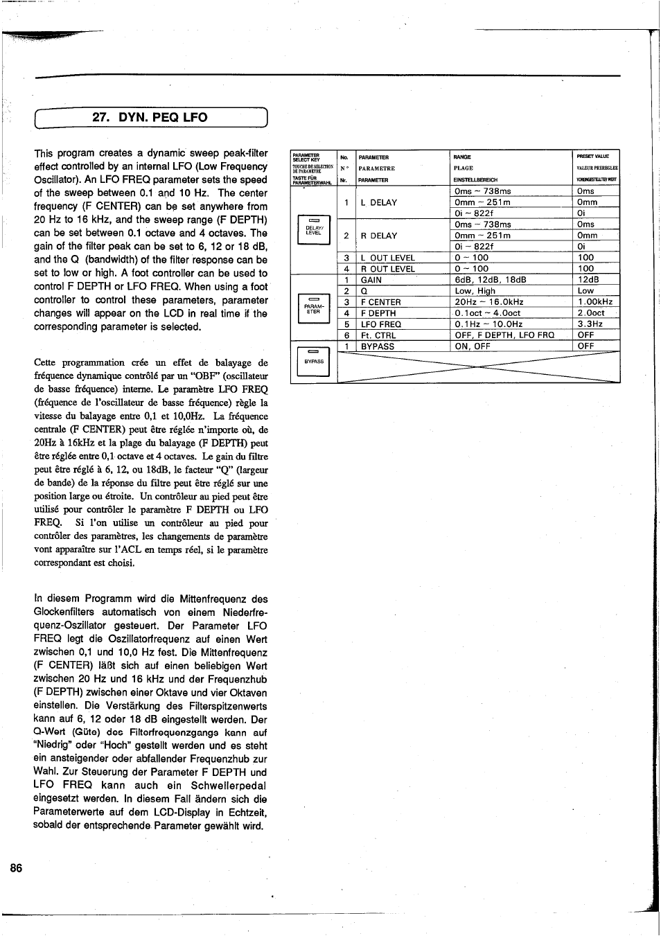 Dyn. peq lfo | Yamaha DEQ7 User Manual | Page 88 / 98