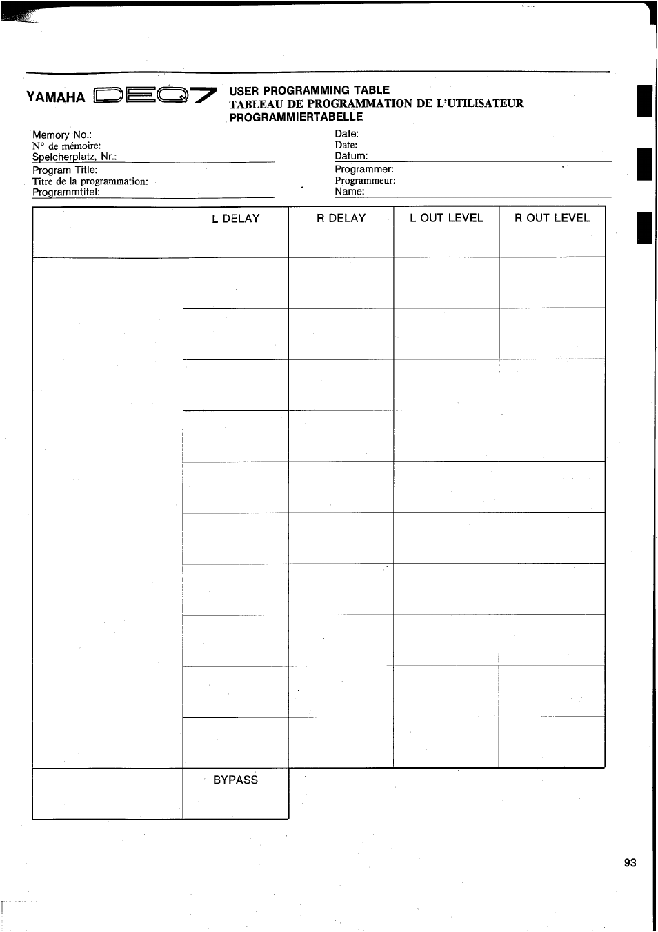 Yamaha DEQ7 User Manual | Page 95 / 98