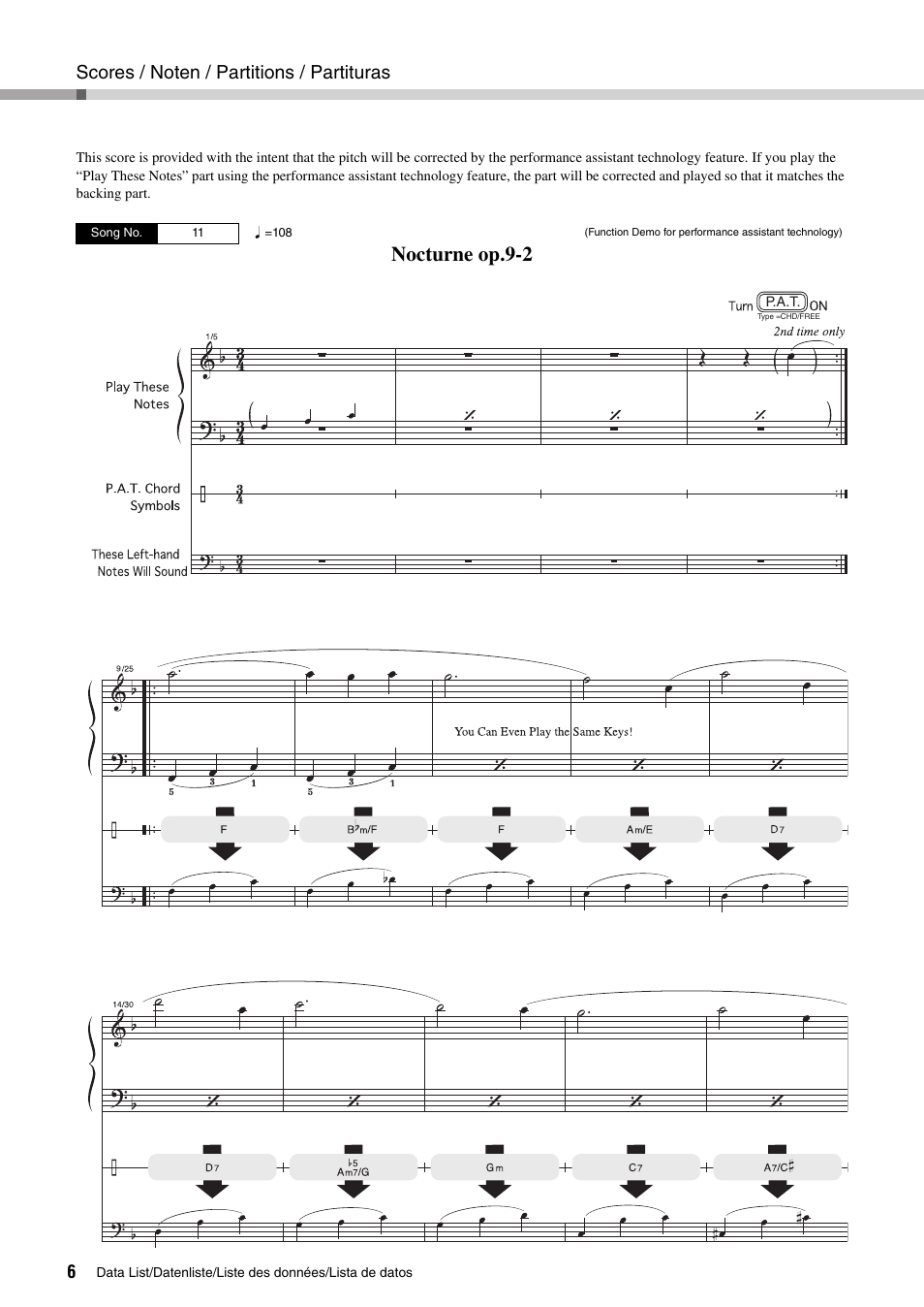 Nocturne op.9-2 | Yamaha PIAGGERO NP-V80 User Manual | Page 6 / 32