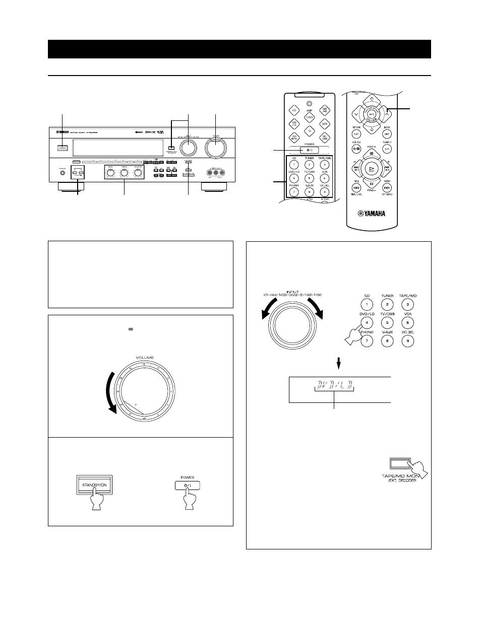 Basic operations | Yamaha RX-V495RDS User Manual | Page 26 / 68