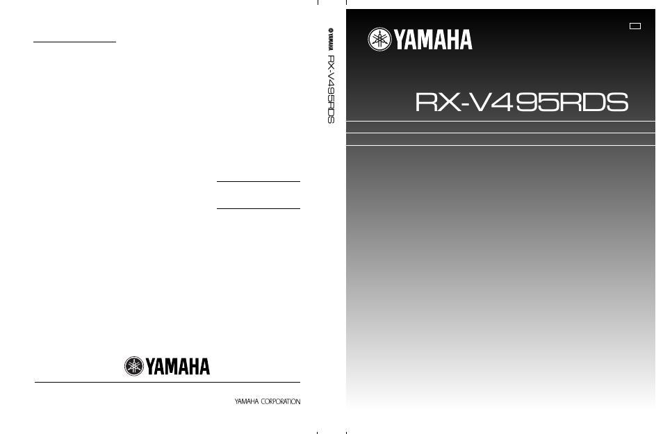 Rx-v495rds, Natural sound av receiver ampli-tuner audio-video, Rx-v4 95rds | Cd player, Md recorder, Tape deck | Yamaha RX-V495RDS User Manual | Page 66 / 68