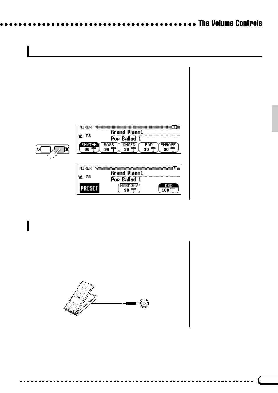 Other volume controls, The volume controls, Expression control | Yamaha CVP-59S User Manual | Page 10 / 163