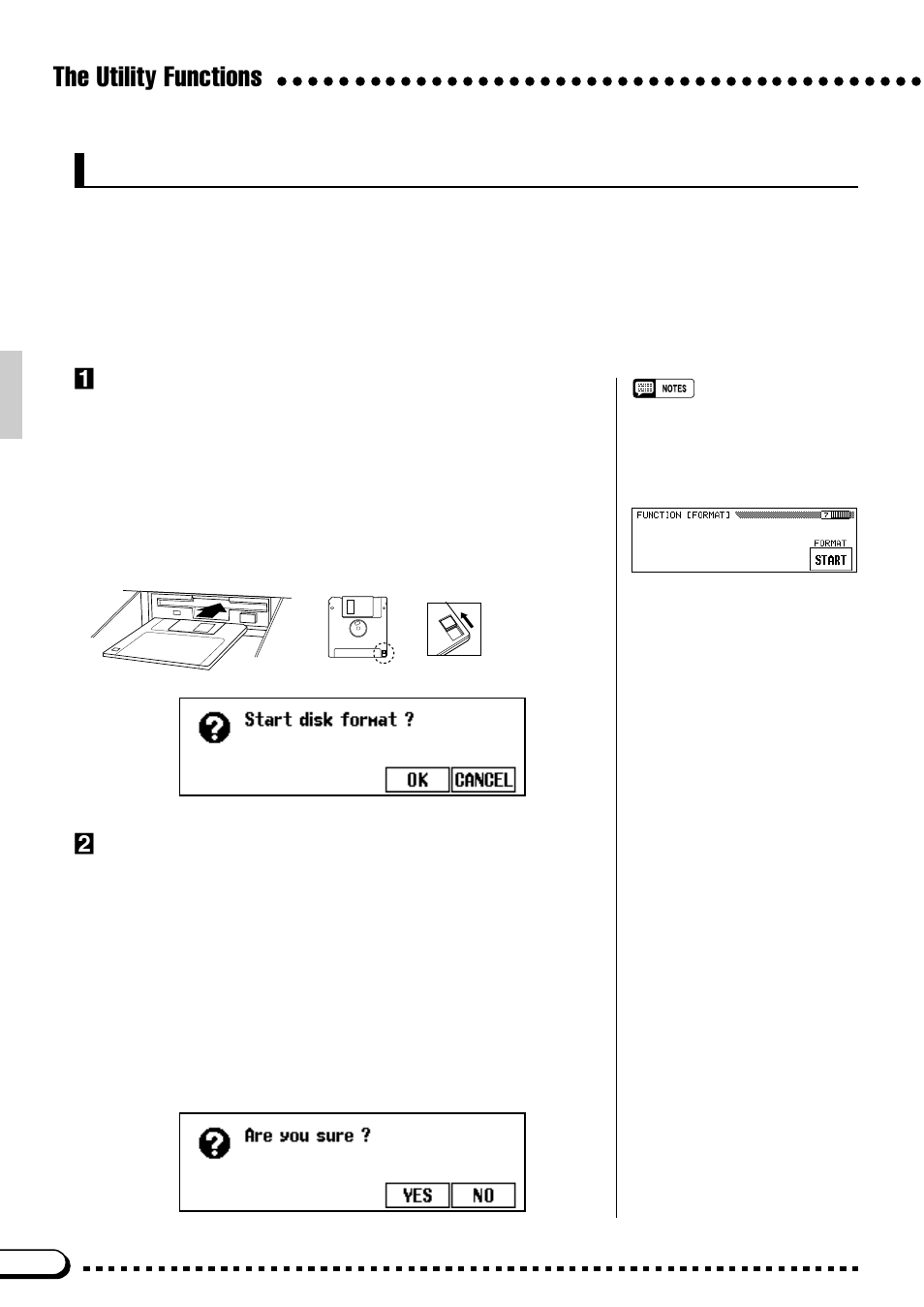 The utility functions format | Yamaha CVP-59S User Manual | Page 101 / 163