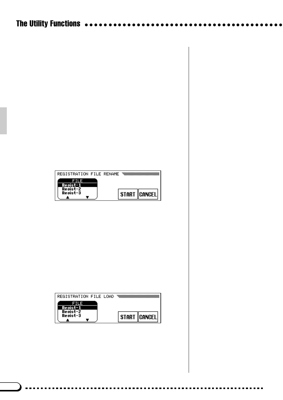 The utility functions | Yamaha CVP-59S User Manual | Page 103 / 163