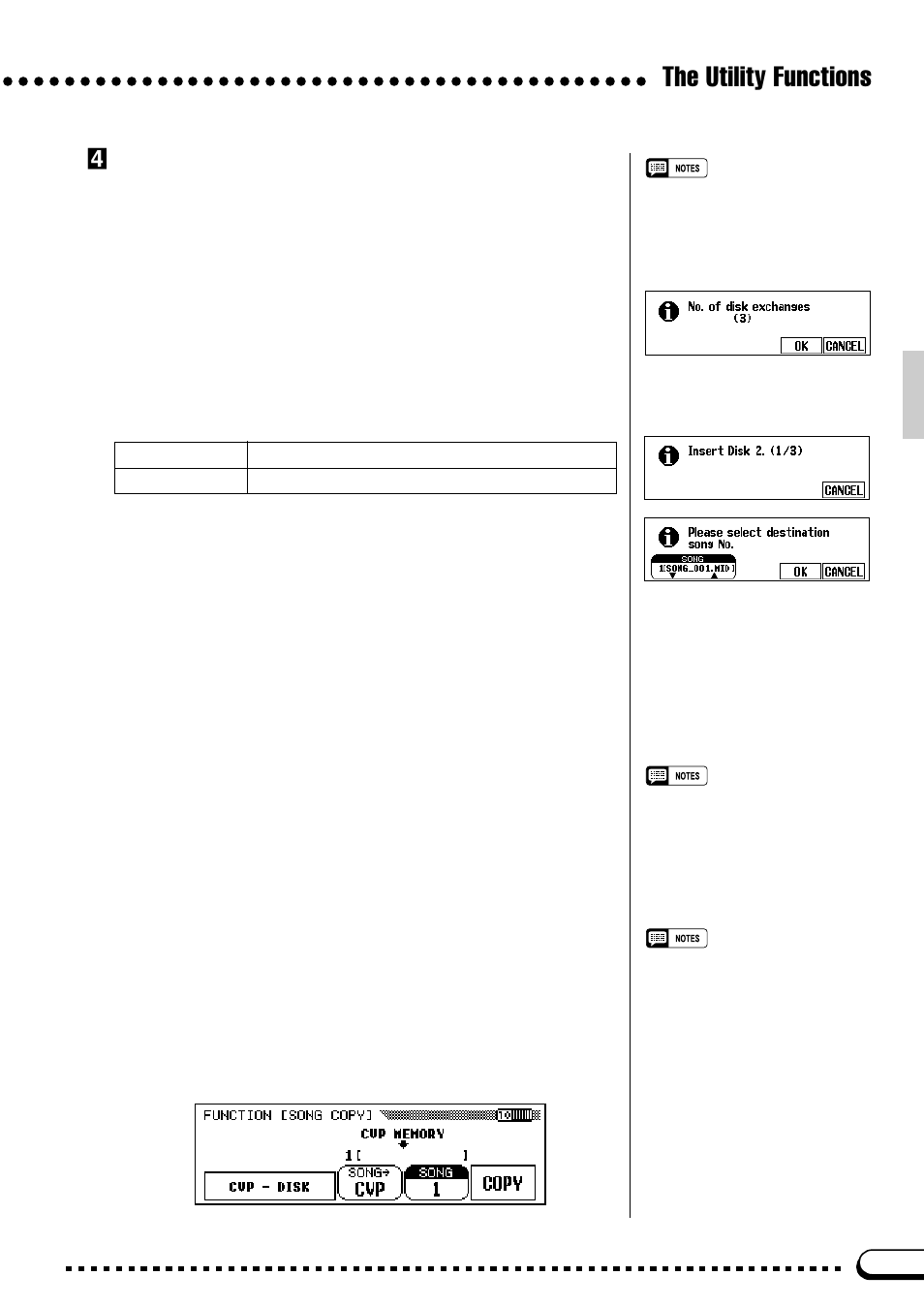 The utility functions | Yamaha CVP-59S User Manual | Page 106 / 163