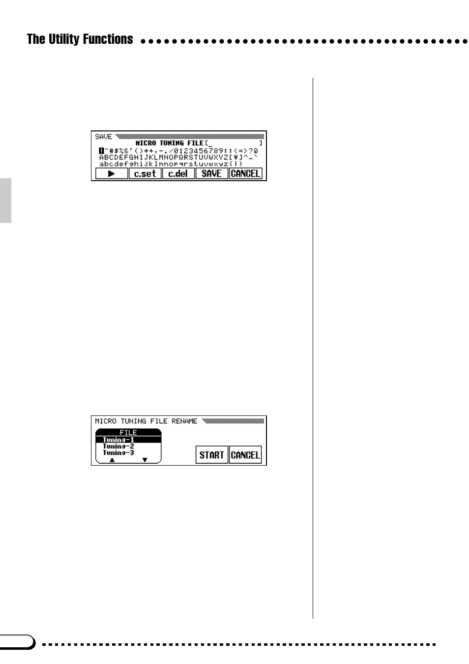 The utility functions | Yamaha CVP-59S User Manual | Page 109 / 163