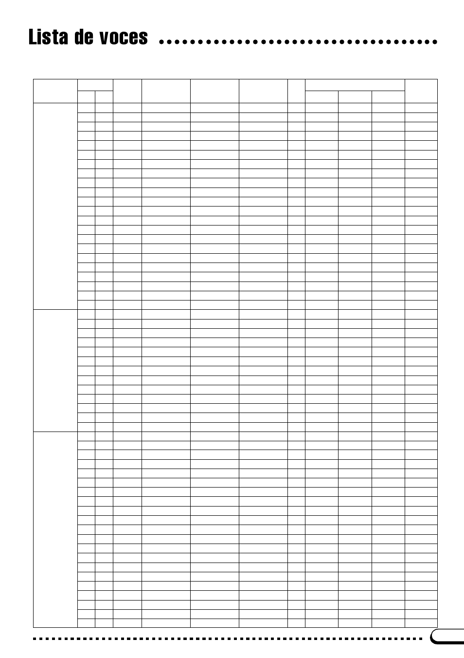 Lista de voces | Yamaha CVP-59S User Manual | Page 120 / 163