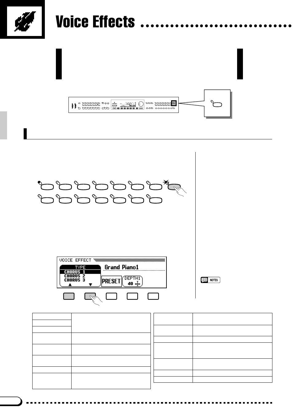 Voice effects, Selecting a voice effect | Yamaha CVP-59S User Manual | Page 27 / 163