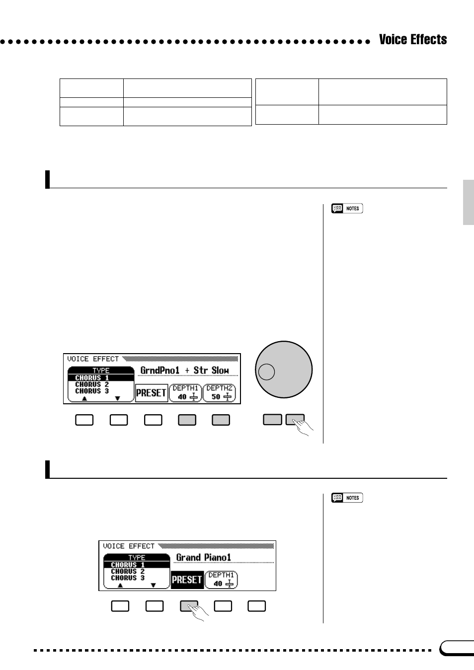 Voice effects, One-touch preset recall, Effect depth control | Yamaha CVP-59S User Manual | Page 28 / 163