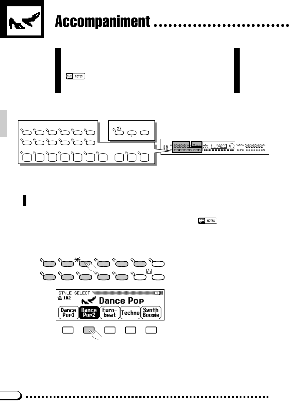 Accompaniment, Style selection | Yamaha CVP-59S User Manual | Page 31 / 163