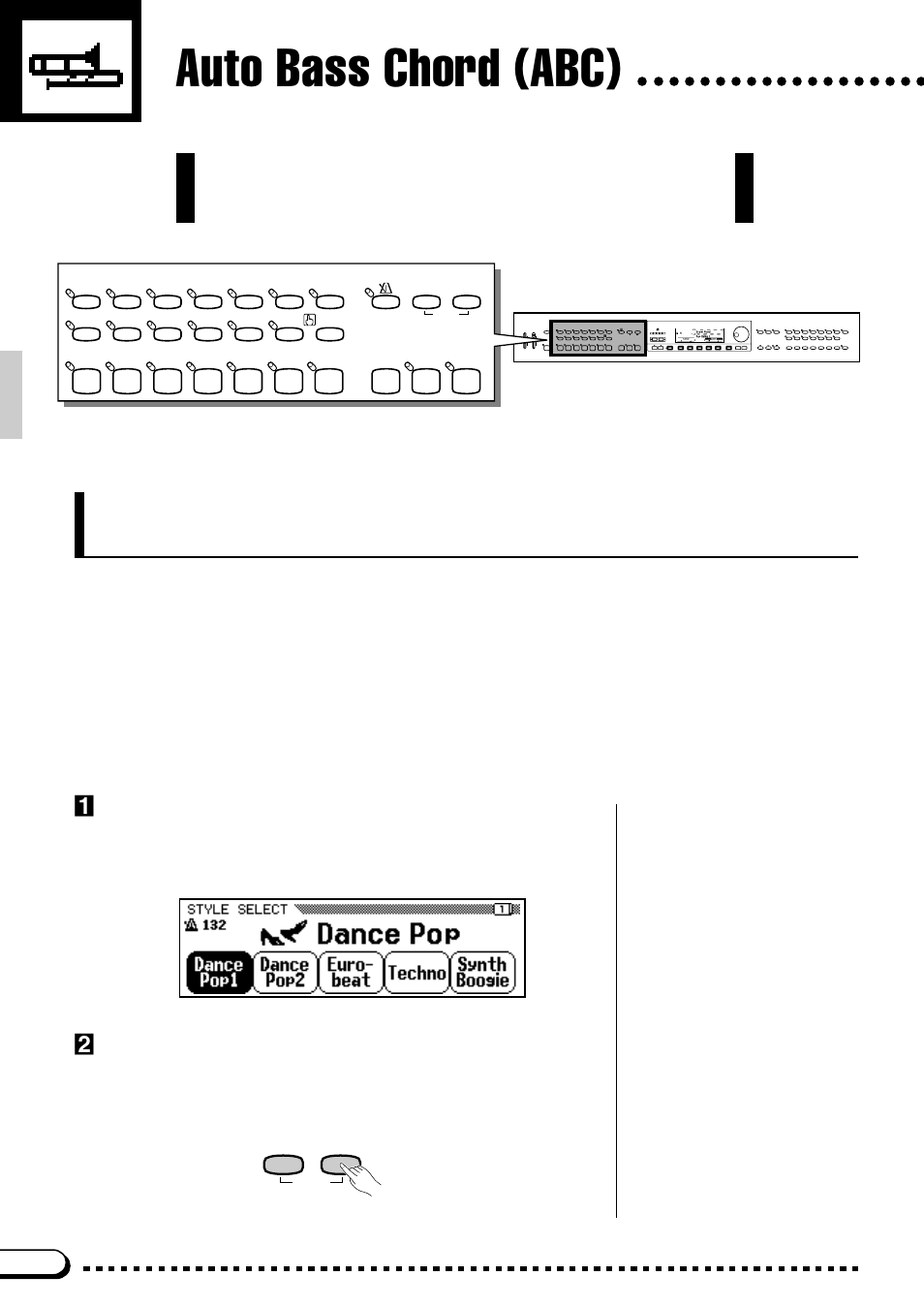 Auto bass chord (abc), Select a style, Set the tempo | Yamaha CVP-59S User Manual | Page 37 / 163