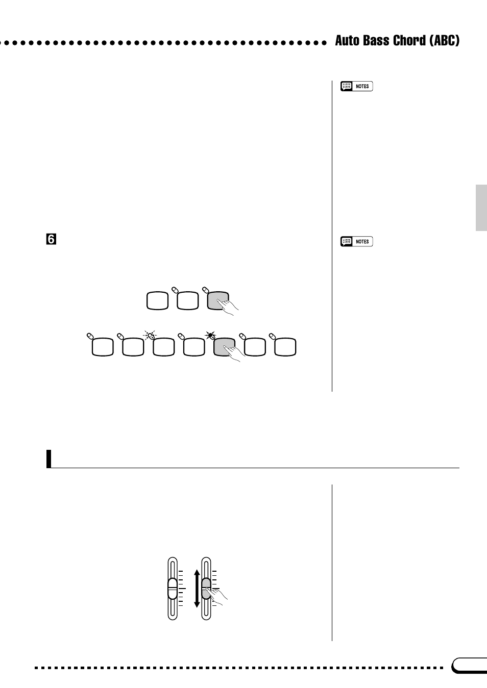 Auto bass chord (abc), Overall accompaniment volume control, Stop the accompaniment | Yamaha CVP-59S User Manual | Page 40 / 163