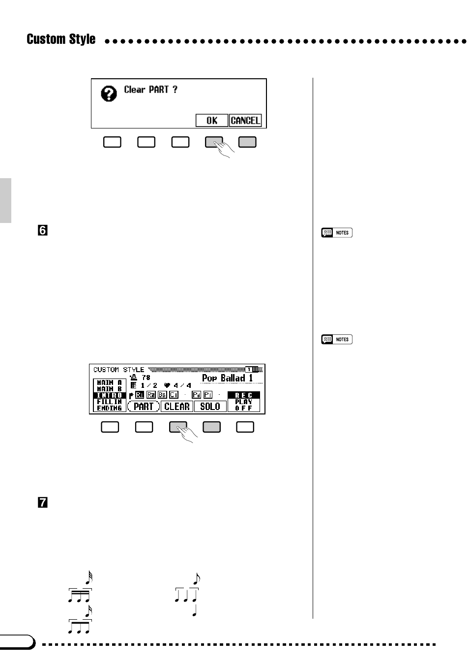 Custom style, Record the selected part, Quantize the recorded part, if necessary | Yamaha CVP-59S User Manual | Page 51 / 163