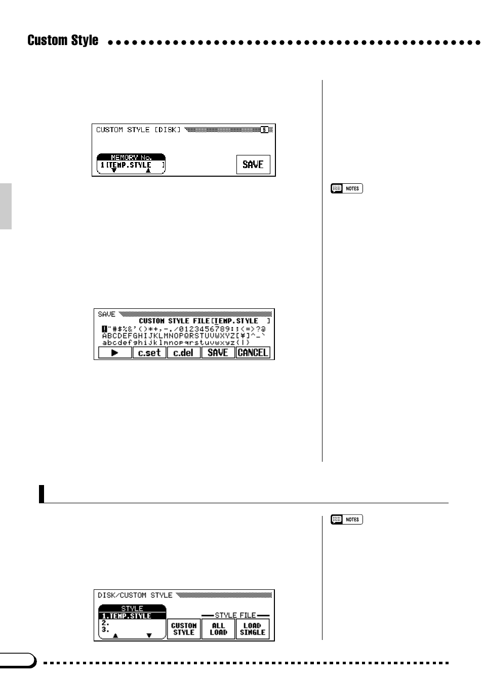 Custom style, Playing back your custom styles | Yamaha CVP-59S User Manual | Page 55 / 163