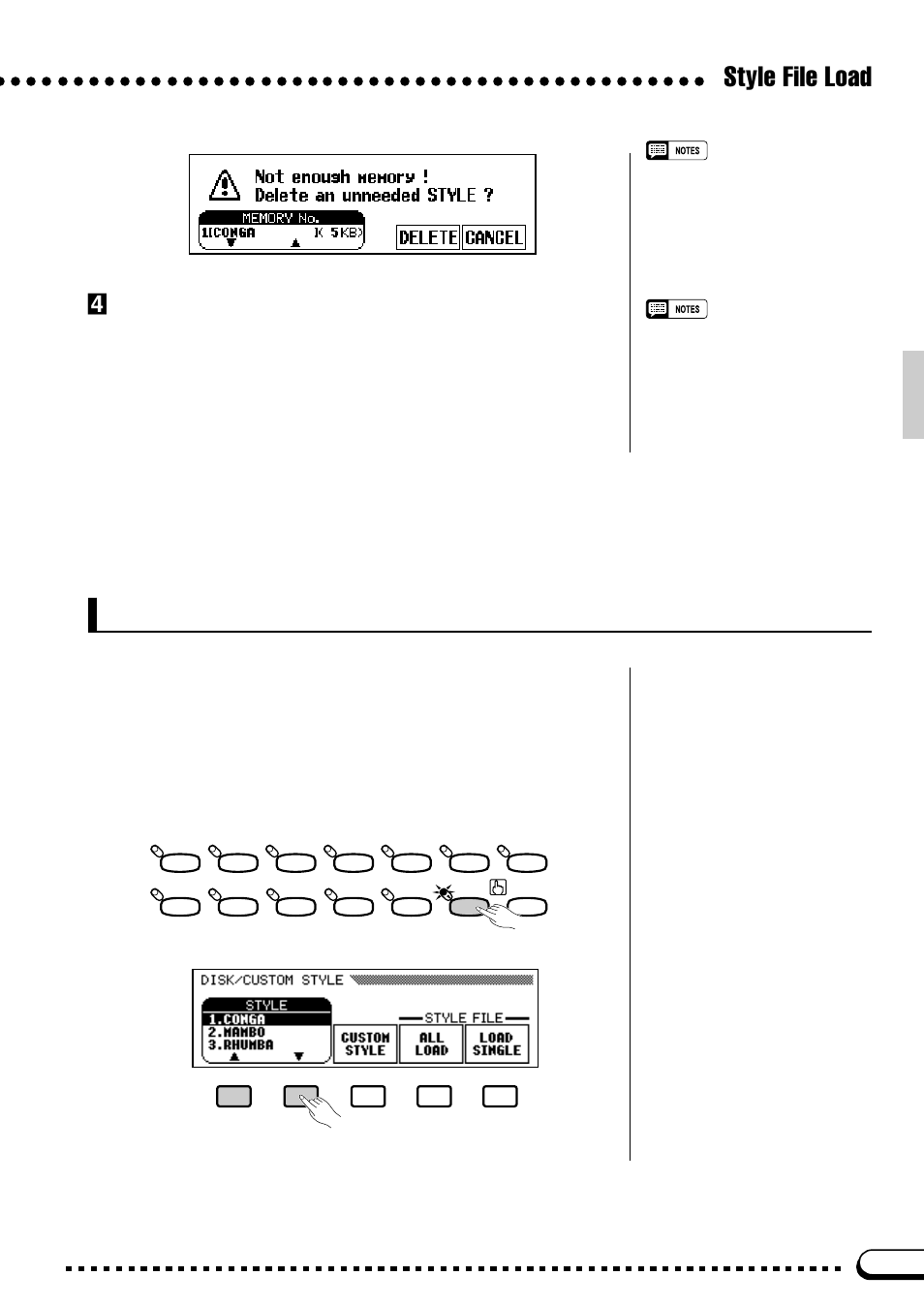 Style file load, Using loaded style files, Eject the disk when done | Yamaha CVP-59S User Manual | Page 60 / 163