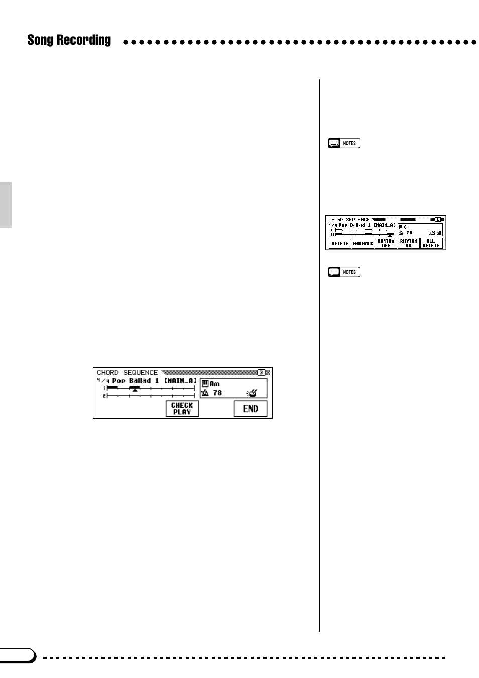 Song recording | Yamaha CVP-59S User Manual | Page 85 / 163
