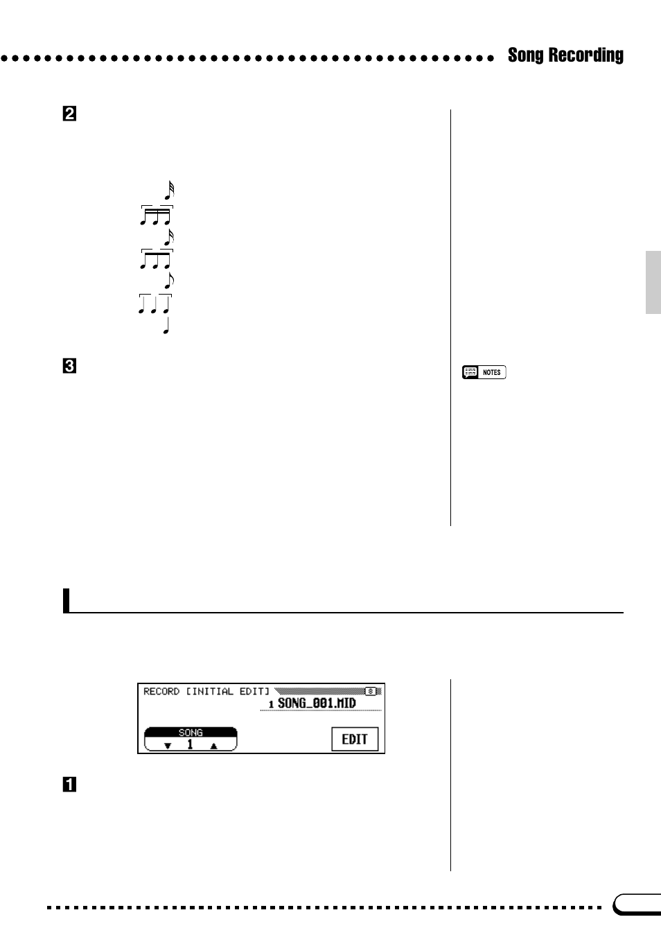 Song recording, Initial edit, Specify the “quantize size | Execute the quantize operation, Select a song & engage the edit mode | Yamaha CVP-59S User Manual | Page 88 / 163