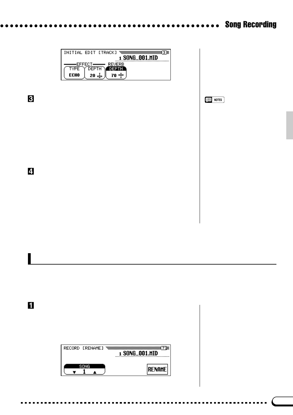 Song recording, Renaming song files | Yamaha CVP-59S User Manual | Page 90 / 163