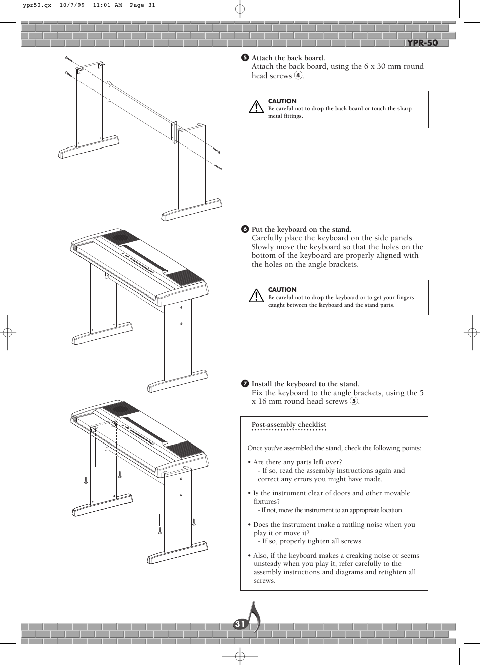 Yamaha YPR-50 User Manual | Page 31 / 36