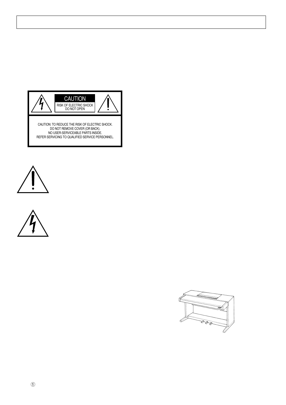 Caution | Yamaha CLP-123 User Manual | Page 28 / 30