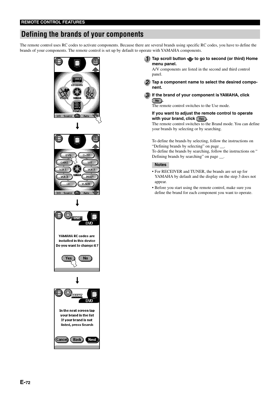 Defining the brands of your components | Yamaha pmn User Manual | Page 78 / 128