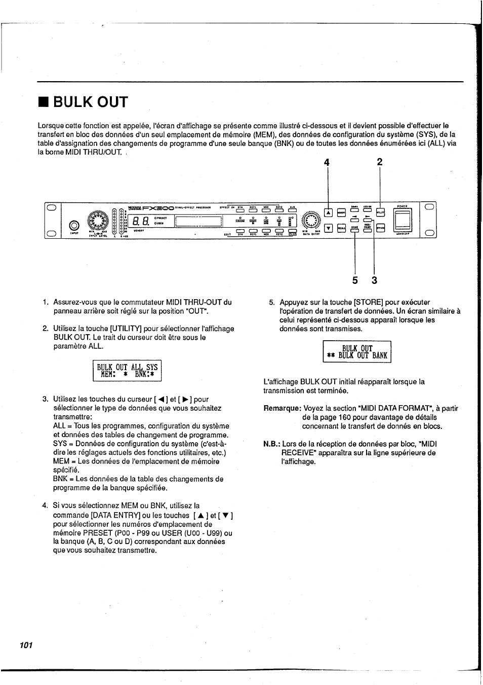 Bulk out | Yamaha FX900 User Manual | Page 102 / 176