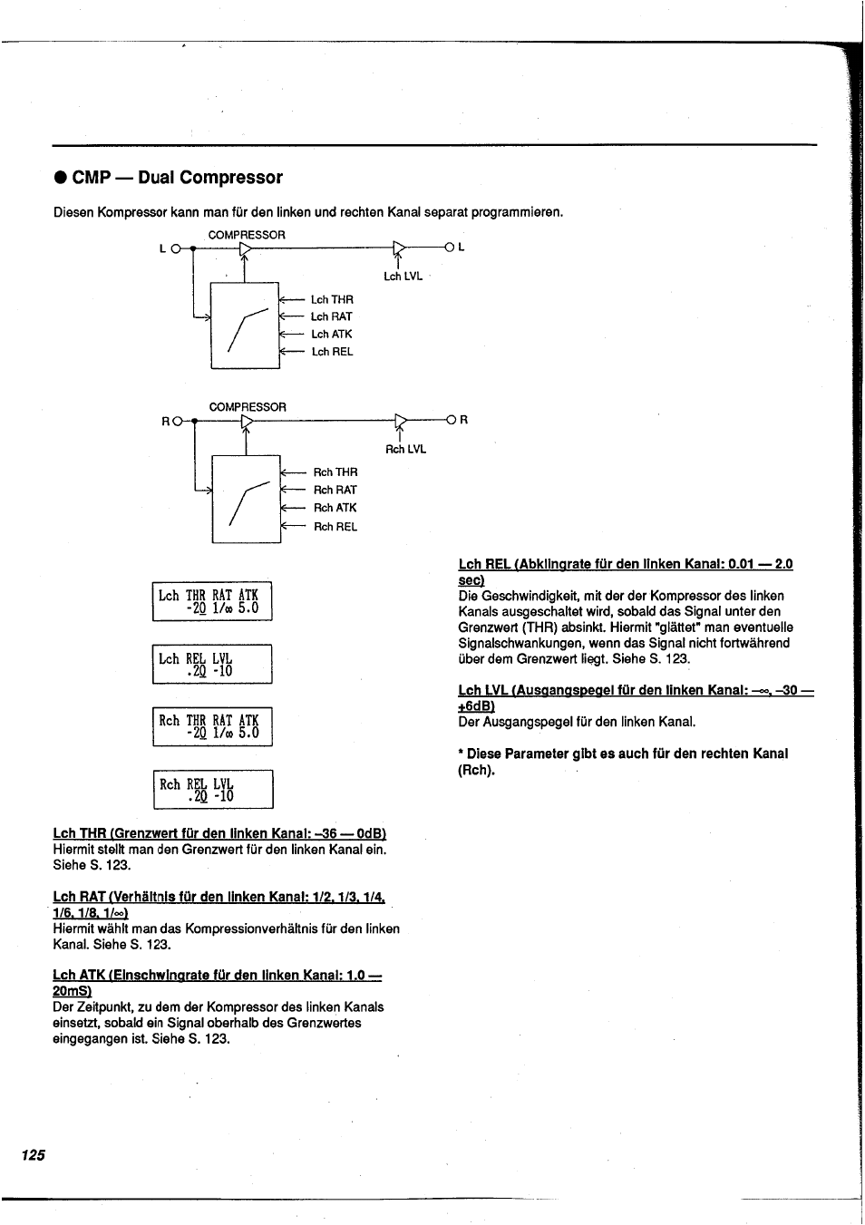 Cmp — dual compressor, Cmp - dual compressor | Yamaha FX900 User Manual | Page 126 / 176