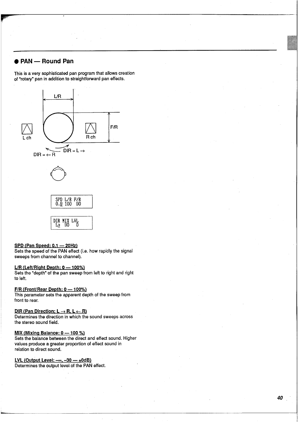Pan — round pan | Yamaha FX900 User Manual | Page 41 / 176