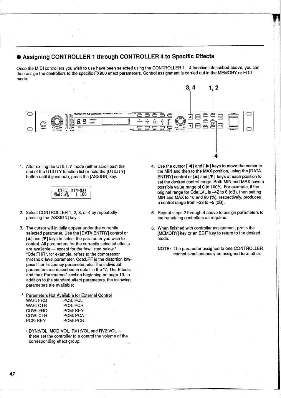 Yamaha FX900 User Manual | Page 48 / 176