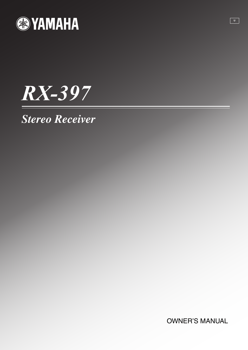 Yamaha RX-397 User Manual | 37 pages