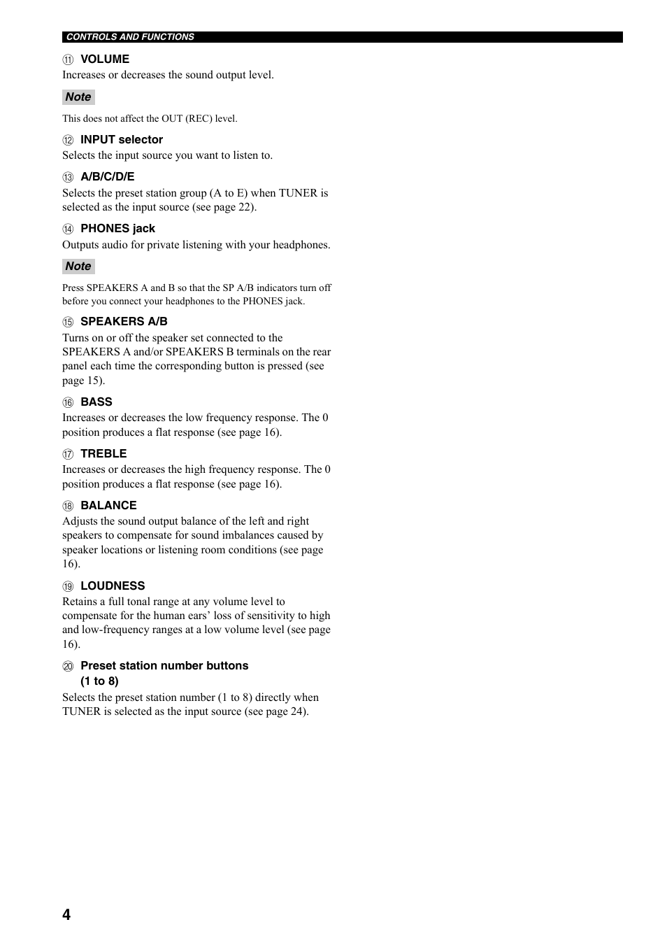 Yamaha RX-397 User Manual | Page 8 / 37